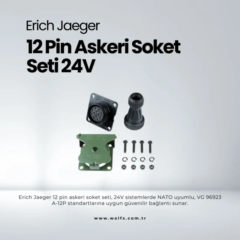 12 Pin Askeri Soket Seti 24V – Erich Jaeger