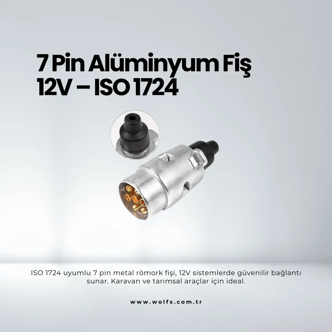 7 Pin Alüminyum Römork Fişi 12V – ISO 1724