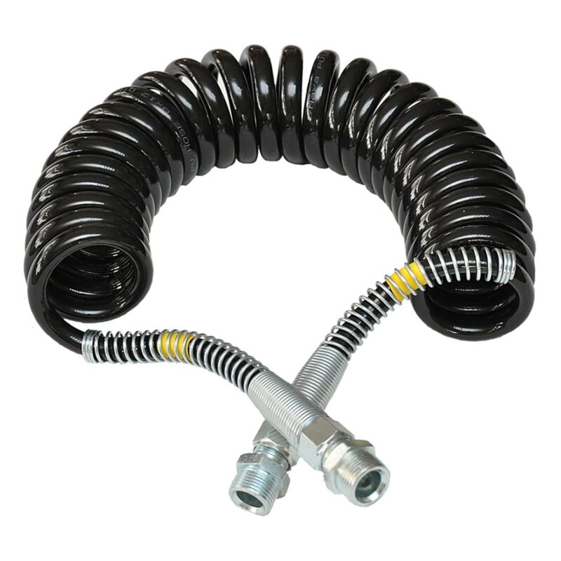 Treyler Spiral Hortumu Siyah M16 Sarı Uç Metal Yay-PU