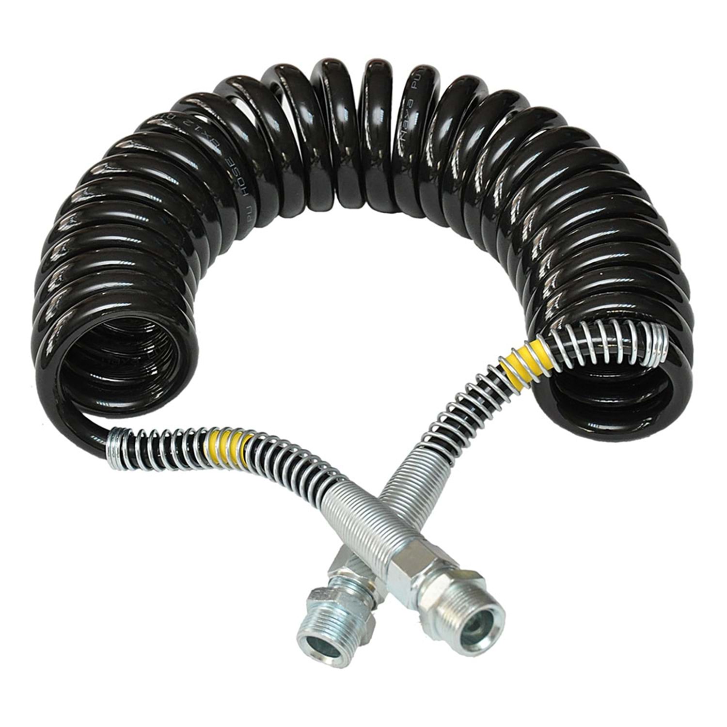 Treyler Spiral Hortumu Siyah M16 Sarı Uç Metal Yay-PU